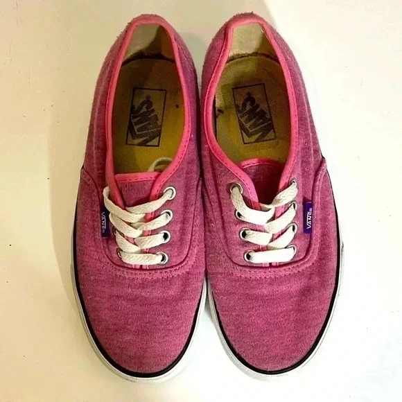 VANS Classic Low Skate Shoes Sneakers Hot Pink White RARE Purple Tag Women’s 7 - Picture 5 of 10